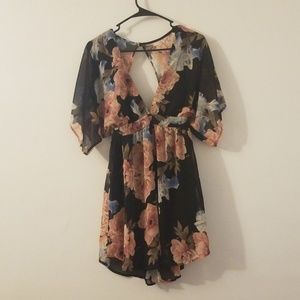 Floral Open-Back Dress